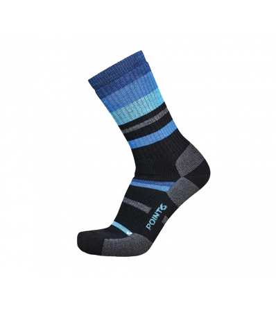 Point6 Mixed Stripe Medium Crew Socks