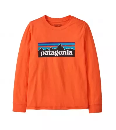 Patagonia Kid's P-6 Logo Long- Sleeved T-Shirt